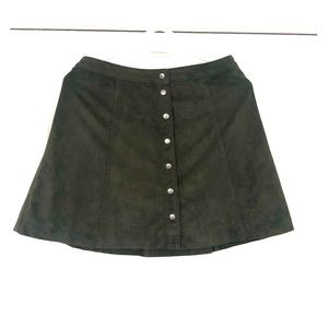 Abercrombie&Fitch suede olive mini skirt SZ 8 NWT